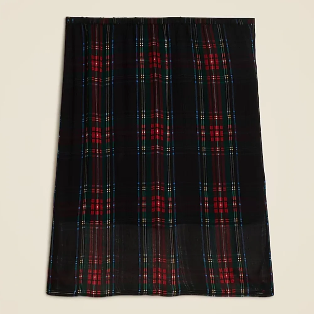 NWT J.Crew Gwen knee-length layered slip skirt in tartan crinkle chiffon (small) - Picture 4 of 4